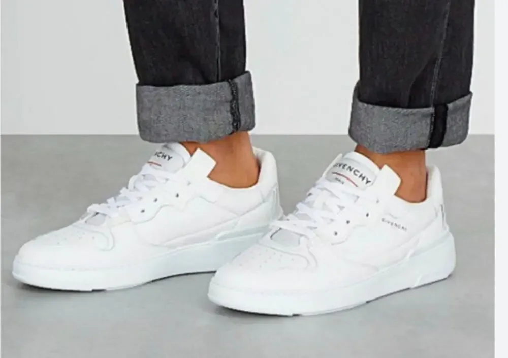 Givenchy Wing Low Top White Leather Sneakers